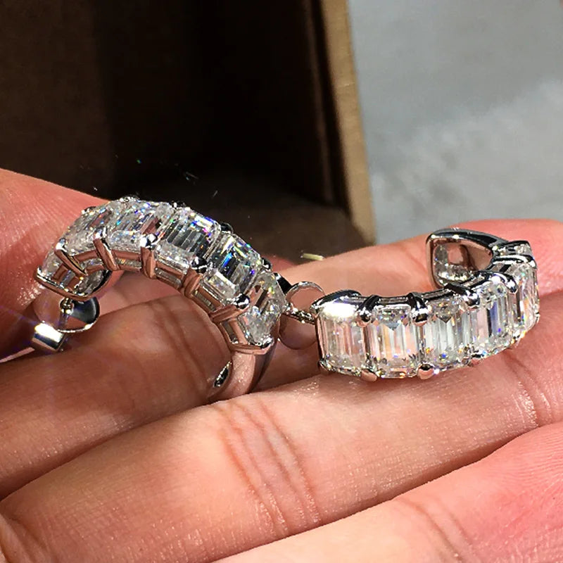 Geometric Zircon Earrings