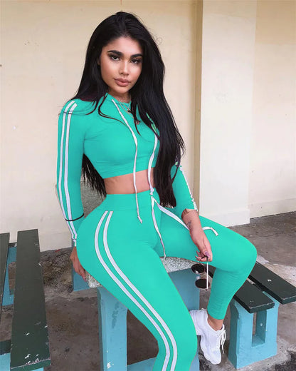 Striped Tracksuit Set