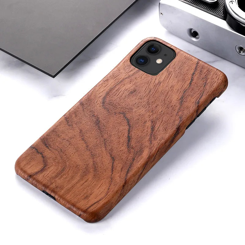 Wooden Matte Case for iPhone 17 Pro Max | 17 Pro | 16 Pro Max | 16 Pro | 15 Pro Max | 15 Pro