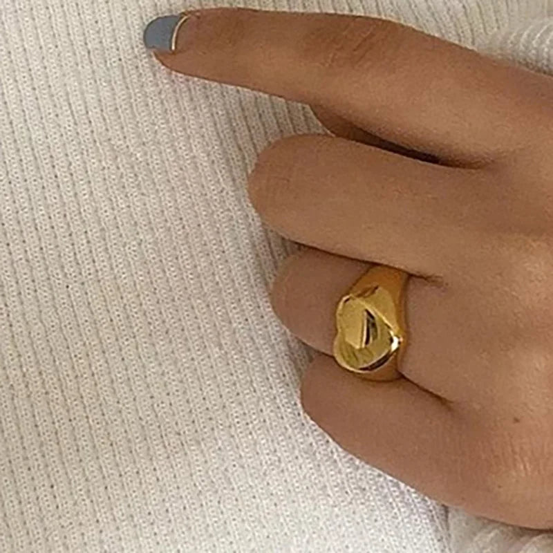 Stainless Steel 18k Gold Plated Ring