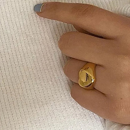 Stainless Steel 18k Gold Plated Ring