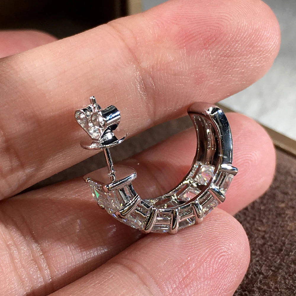 Geometric Zircon Earrings