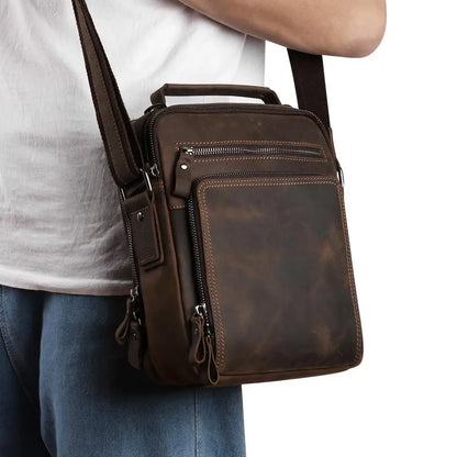 Vintage Leather Saddle Bag