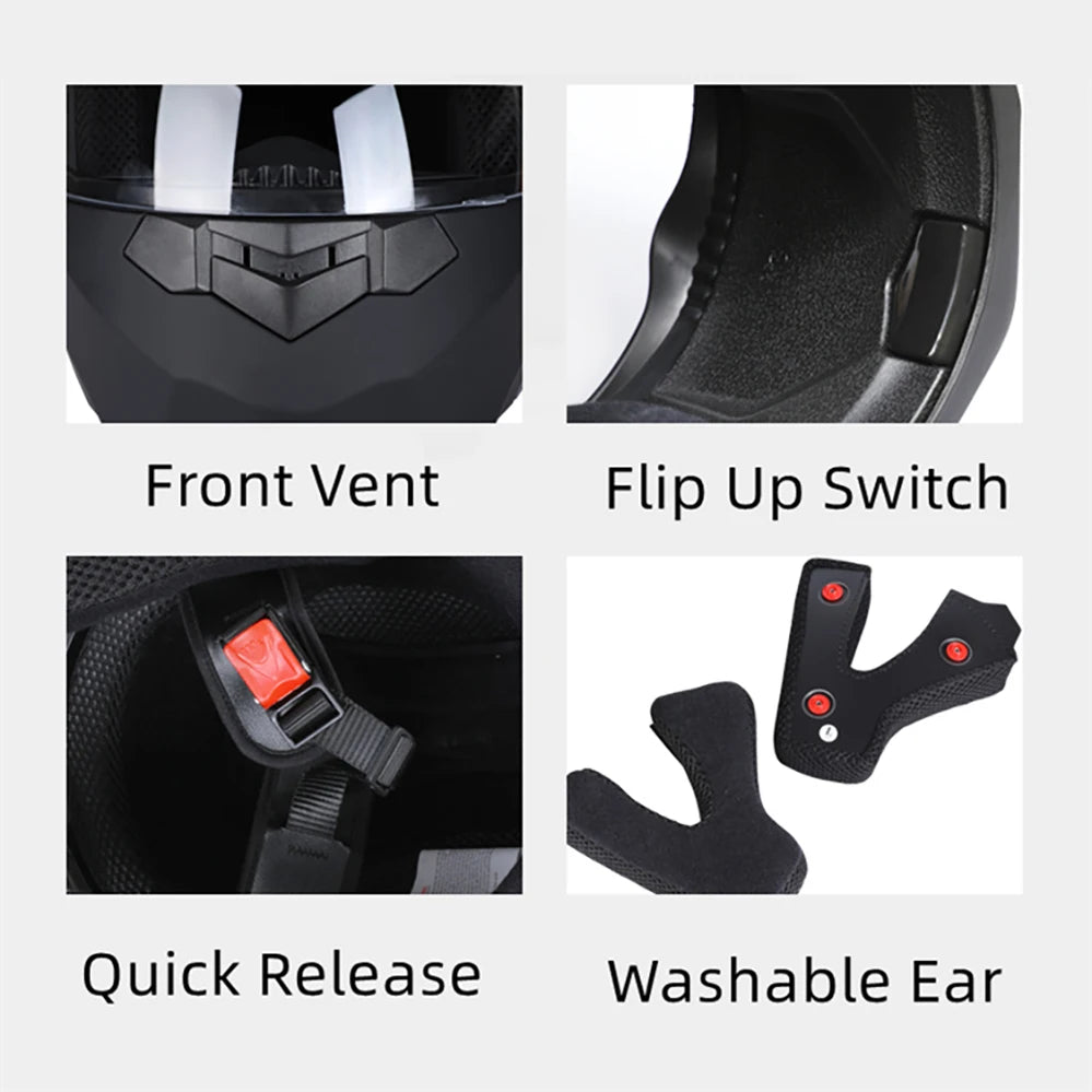BLD Bluetooth-Ready Flip-Up Helmet