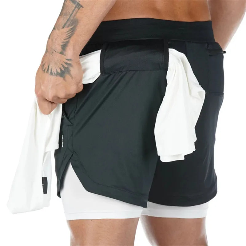 2-in-1 Quick-Dry Jogging Shorts