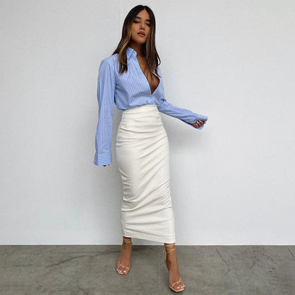 Faux Leather Pencil Skirt