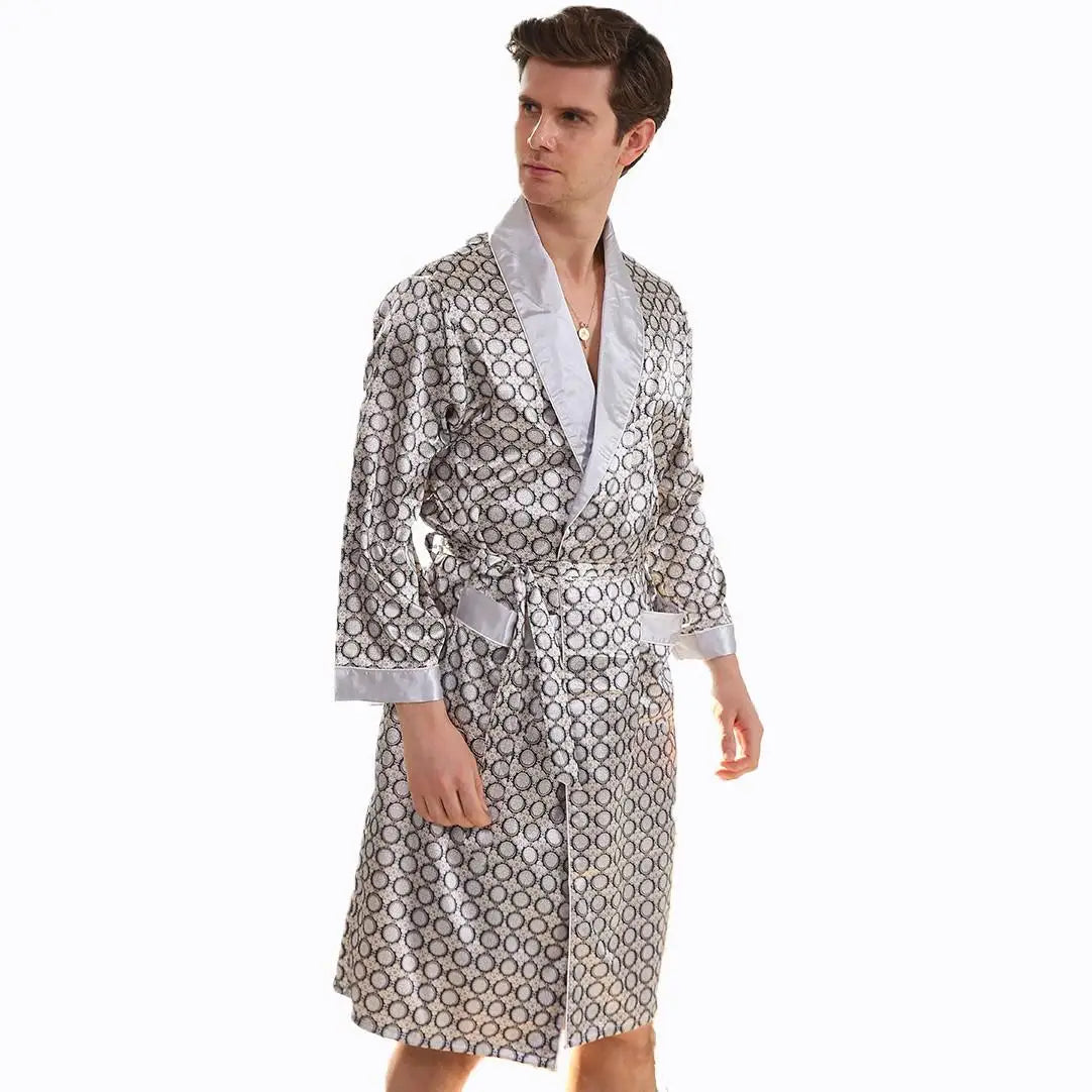 Plus-Size Satin Nightgown Bathrobe