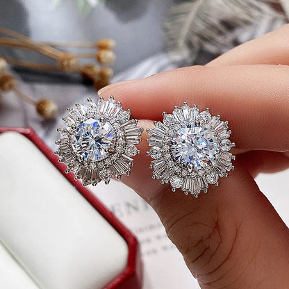 Geometric Zircon Studs