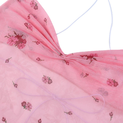 Aesthetic Pink Halter Top