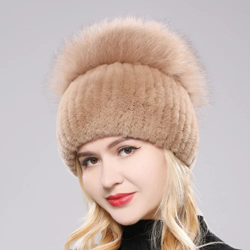 Women’s Real Fur Winter Beanie