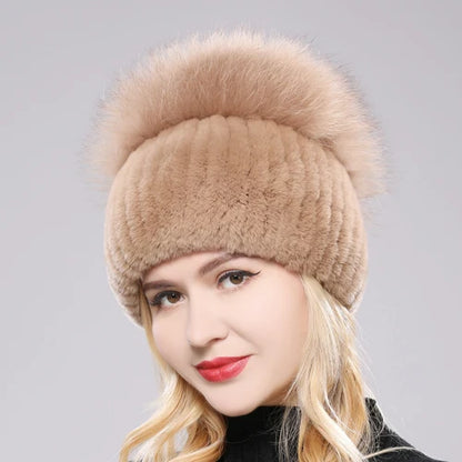 Women’s Real Fur Winter Beanie