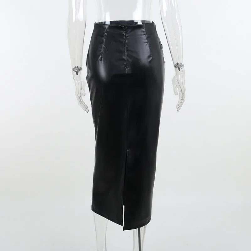 Faux Leather Pencil Skirt
