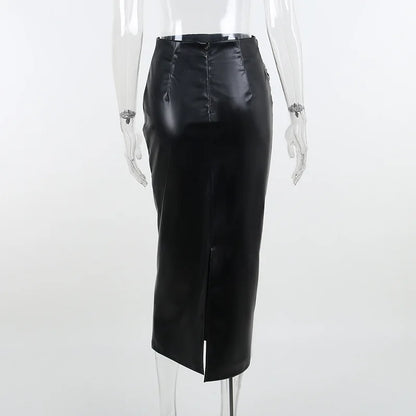 Faux Leather Pencil Skirt