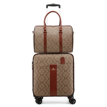 PU Leather Luggage Set with Handbag