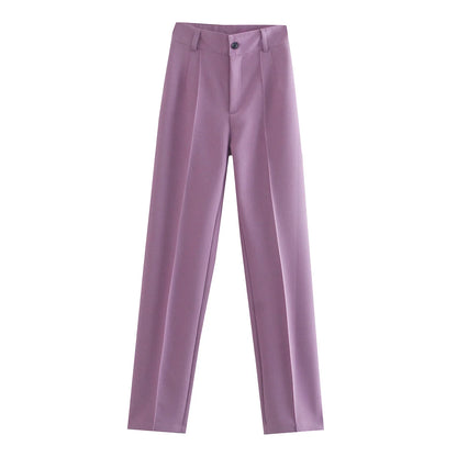 Ardm High Waisted Casual White Trousers Women Brown Stright Pants Office Lady Korean Style Women 2021 Pantalones De Mujer