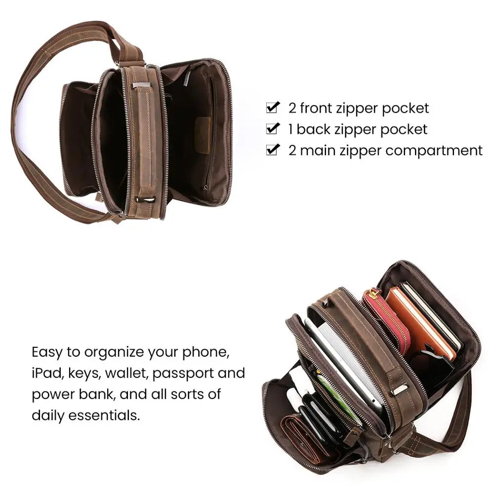 Vintage Leather Saddle Bag