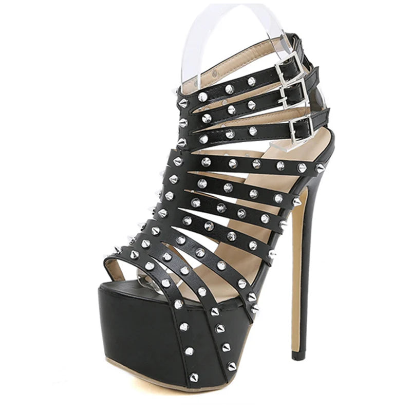 Studded Platform High Heels