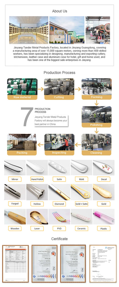 Metal Solid Sliver Cutlery Set