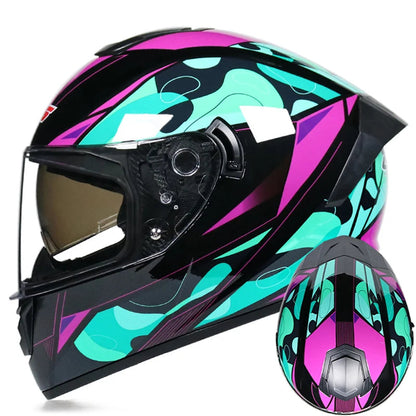 Double-Visor Full-Face Racing Helmet