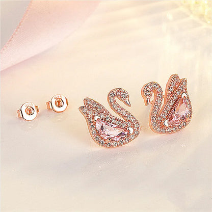 Swan Crystal Earrings