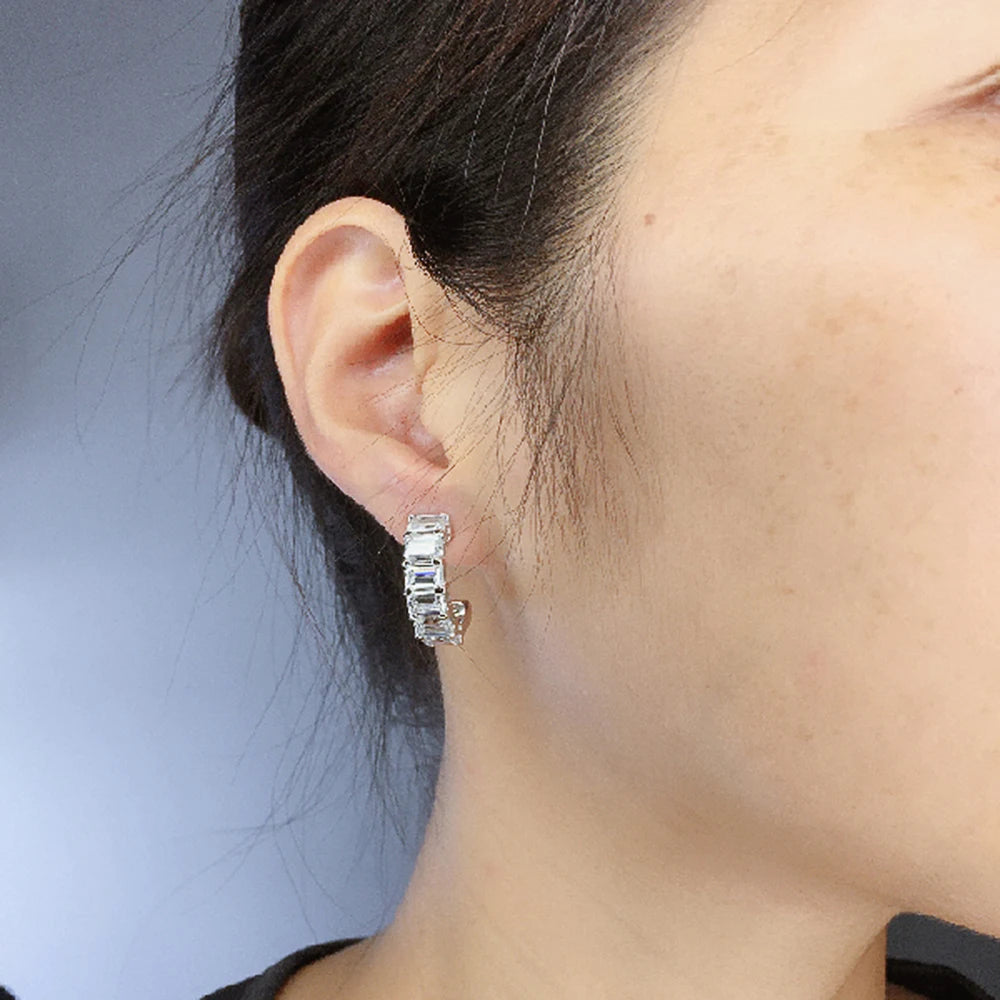 Geometric Zircon Earrings