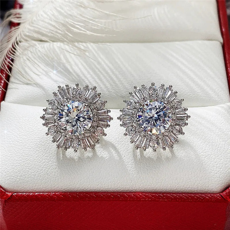 Geometric Zircon Studs
