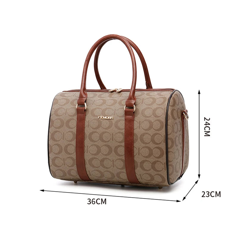 PU Leather Luggage Set with Handbag