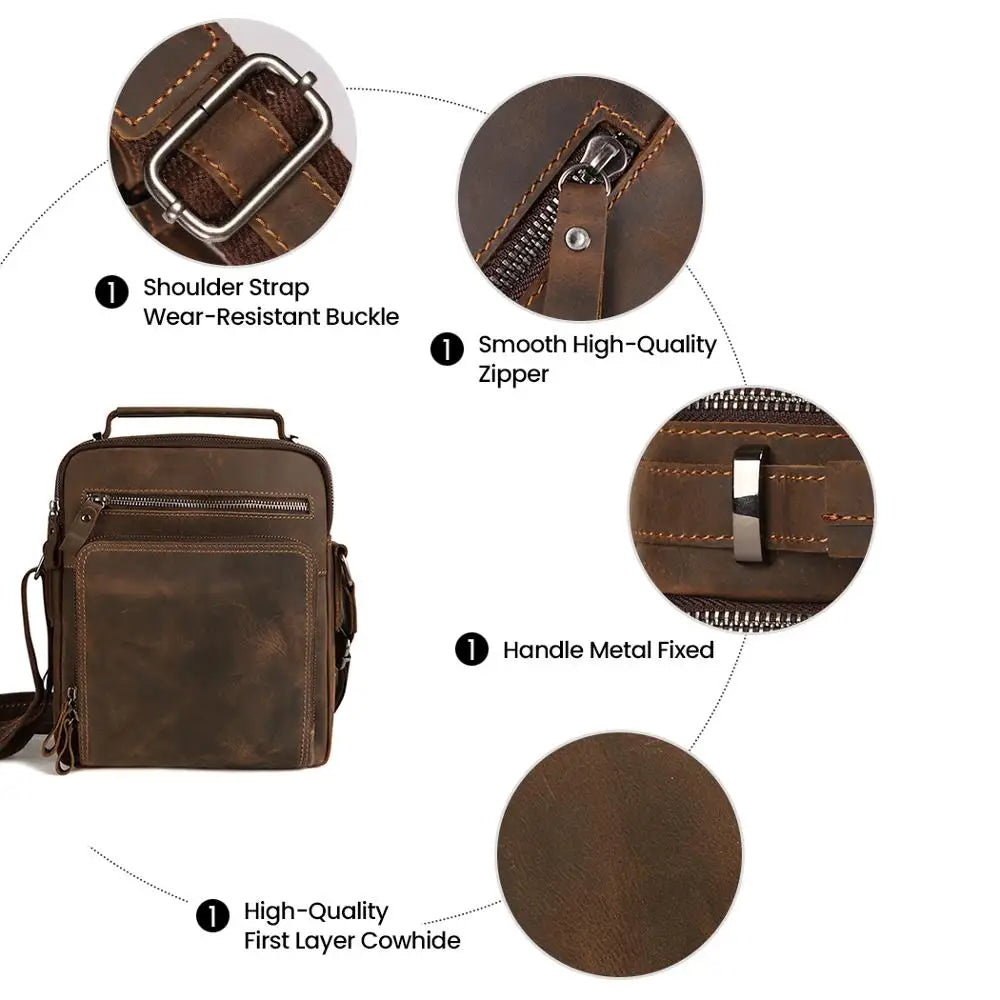 Vintage Leather Saddle Bag