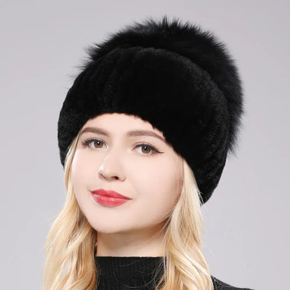Women’s Real Fur Winter Beanie