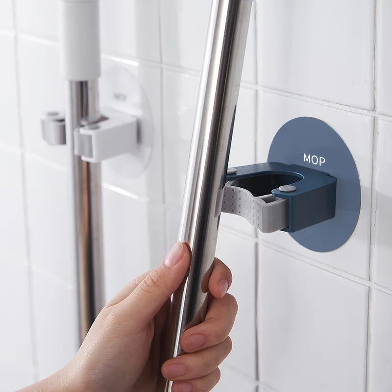 Wall-Mounted Mop Organizer