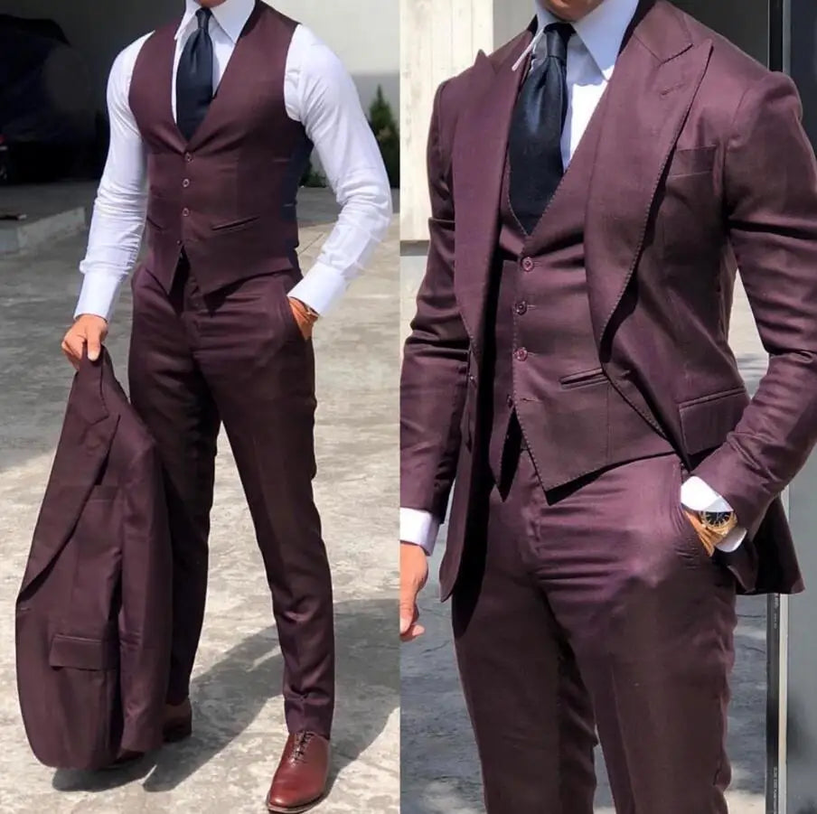 Classy Wedding Tuxedos Slim Suit