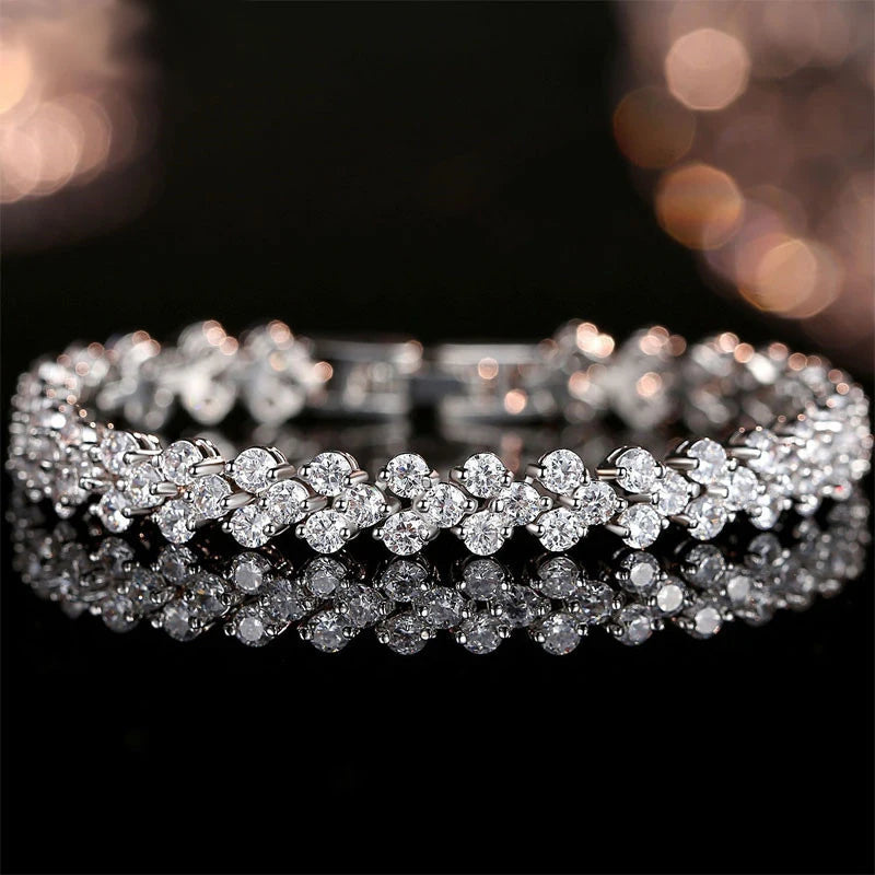 Heart Diamond Charm Bracelet