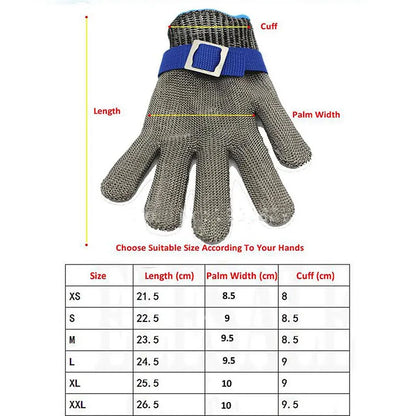 Stab-Resistant Steel Mesh Gloves