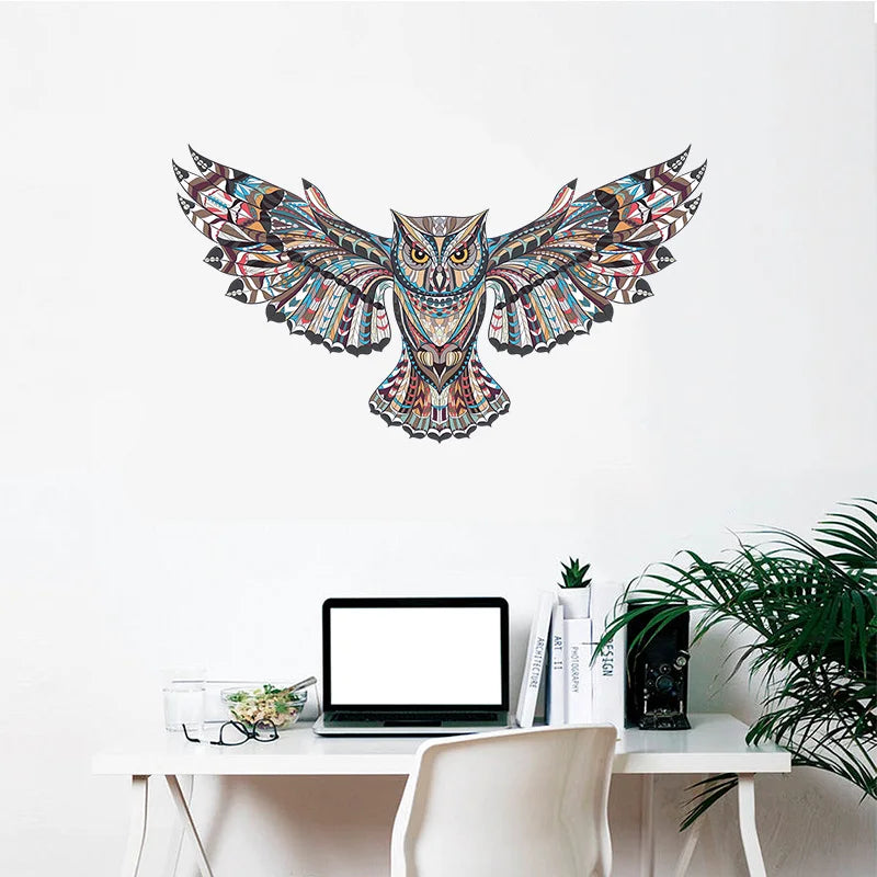 Colorful Owl Wall Stickers