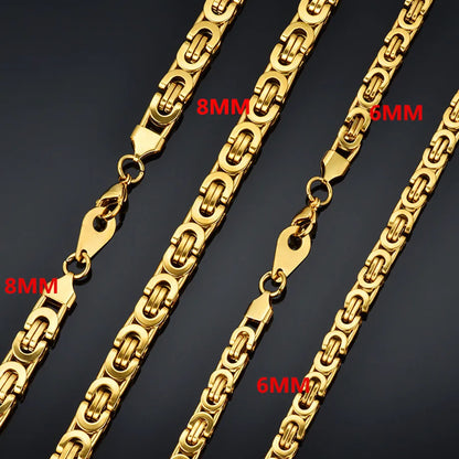 Metal Hiphop Geometric Color Necklace Party