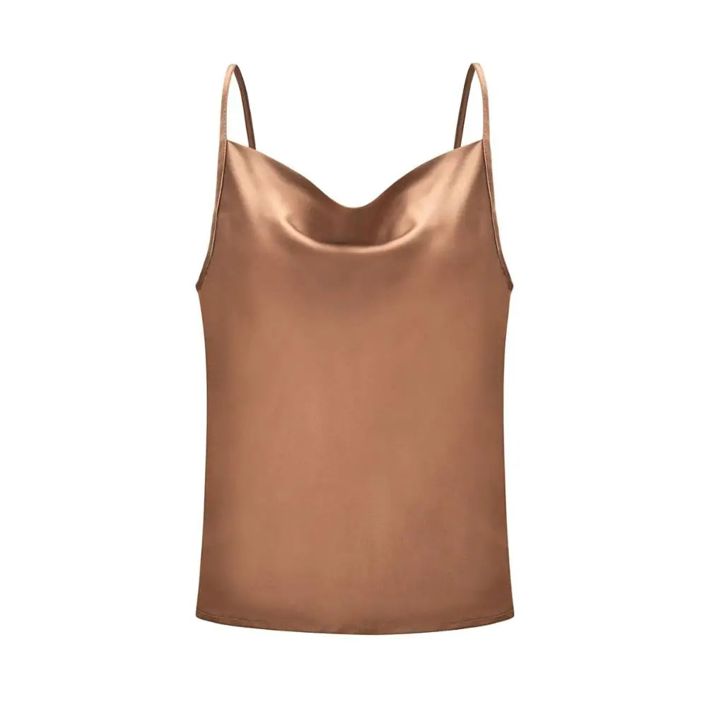 White Satin Camisole Top