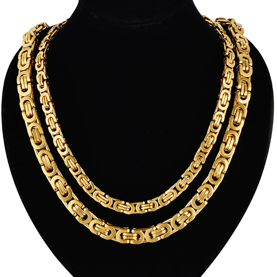 Metal Hiphop Geometric Color Necklace Party