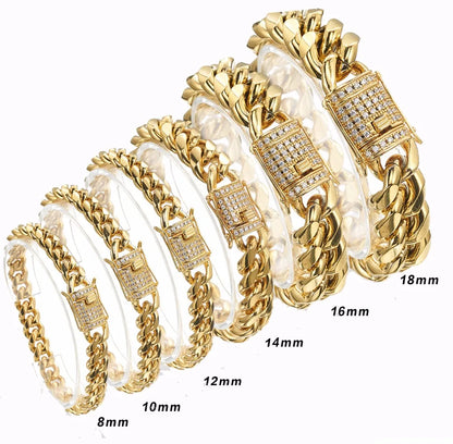 Gold Stainless Steel Chain Bracelet
