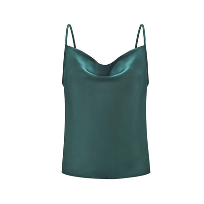 White Satin Camisole Top