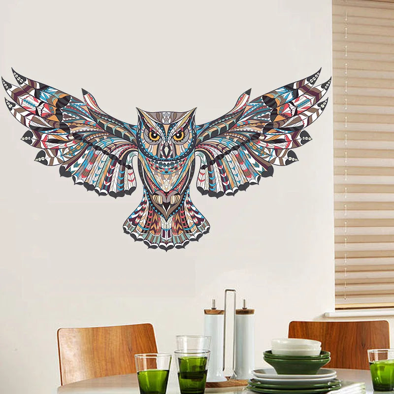 Colorful Owl Wall Stickers