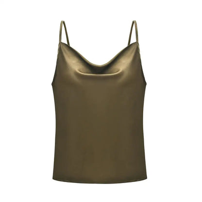 White Satin Camisole Top