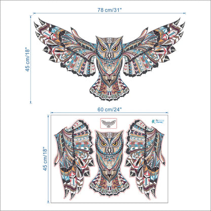Colorful Owl Wall Stickers