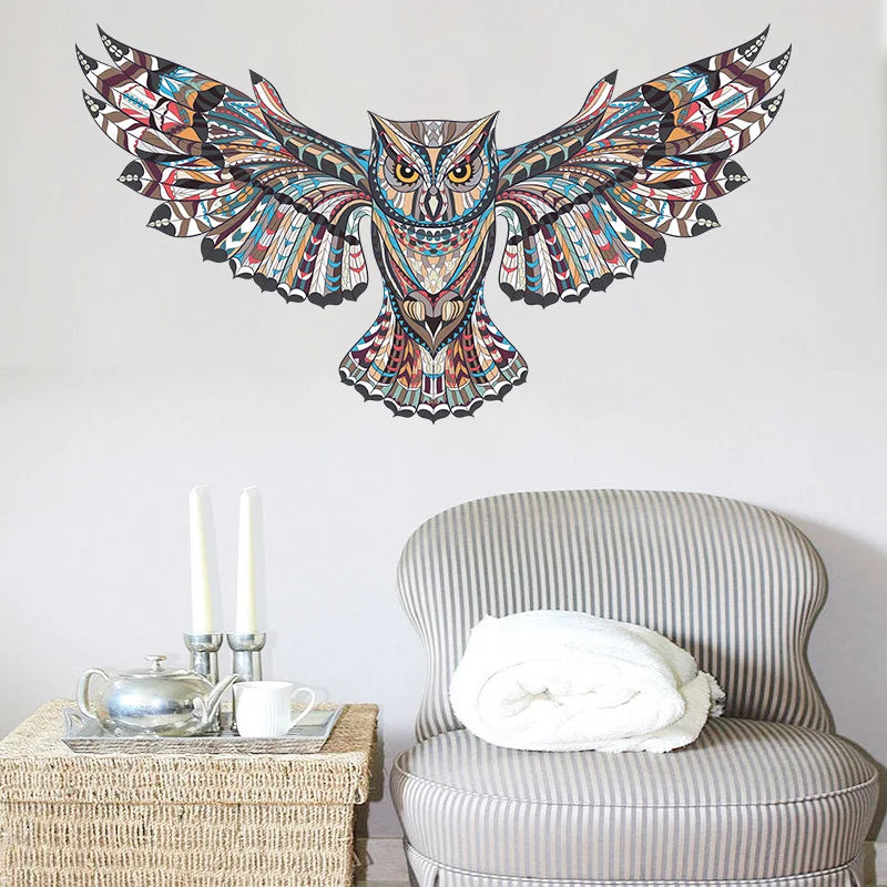 Colorful Owl Wall Stickers