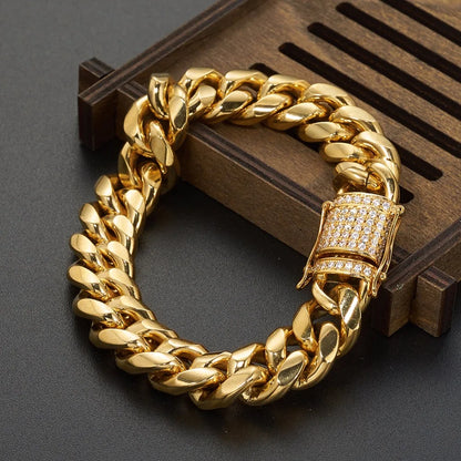 Gold Stainless Steel Chain Bracelet