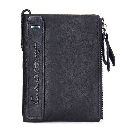 Zipper Leather Wallet
