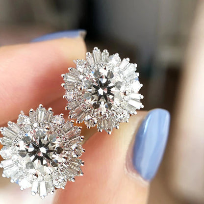 Geometric Zircon Studs