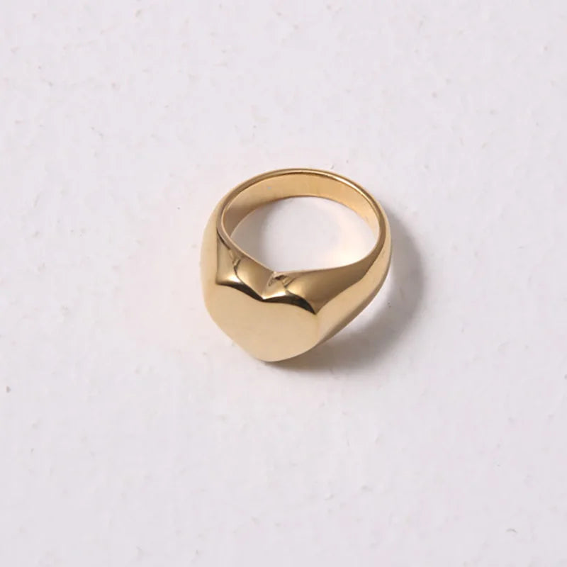 Stainless Steel 18k Gold Plated Ring
