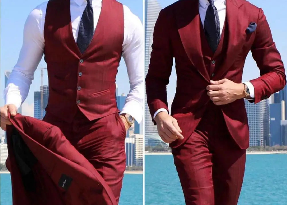 Classy Wedding Tuxedos Slim Suit