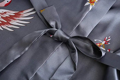 Silk Short Satin Bathrobe