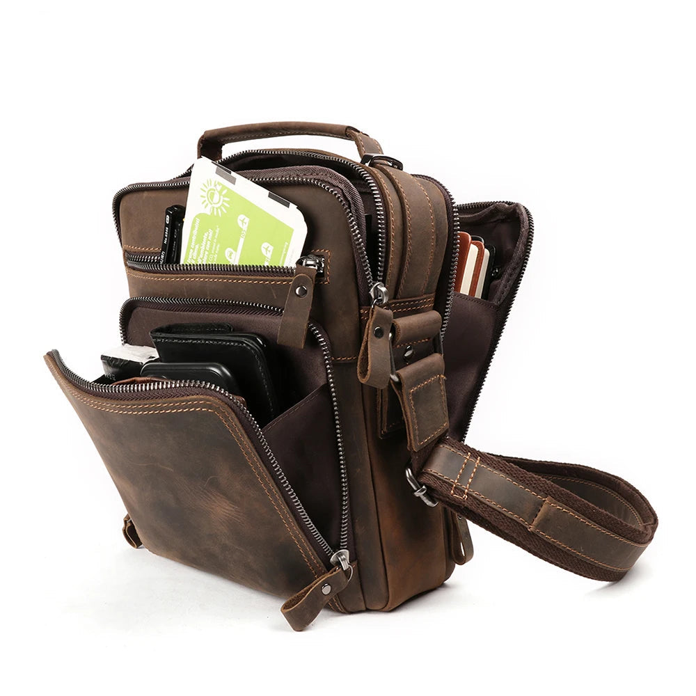 Vintage Leather Saddle Bag